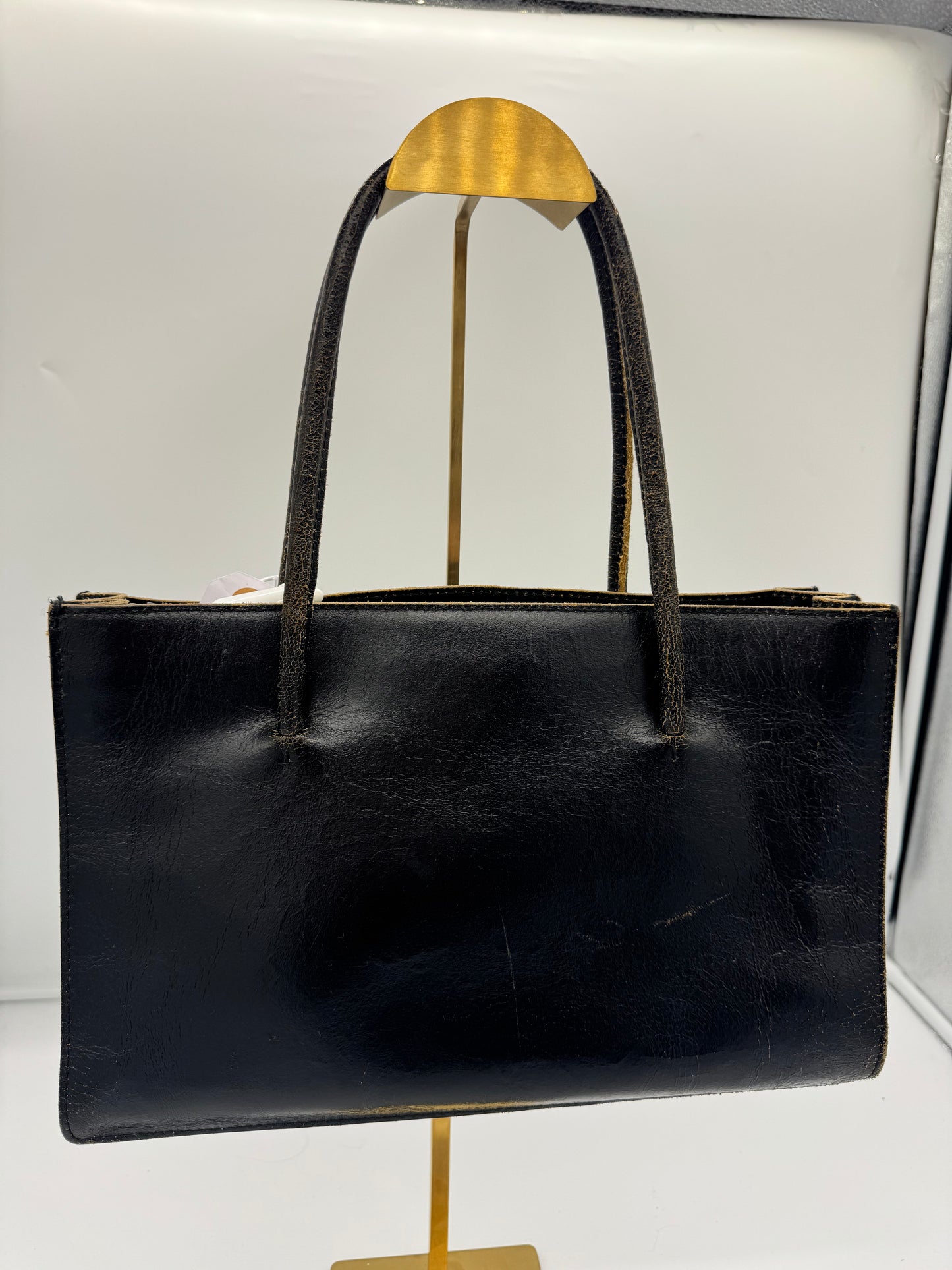 Miu Miu Leder Shopper schwarz