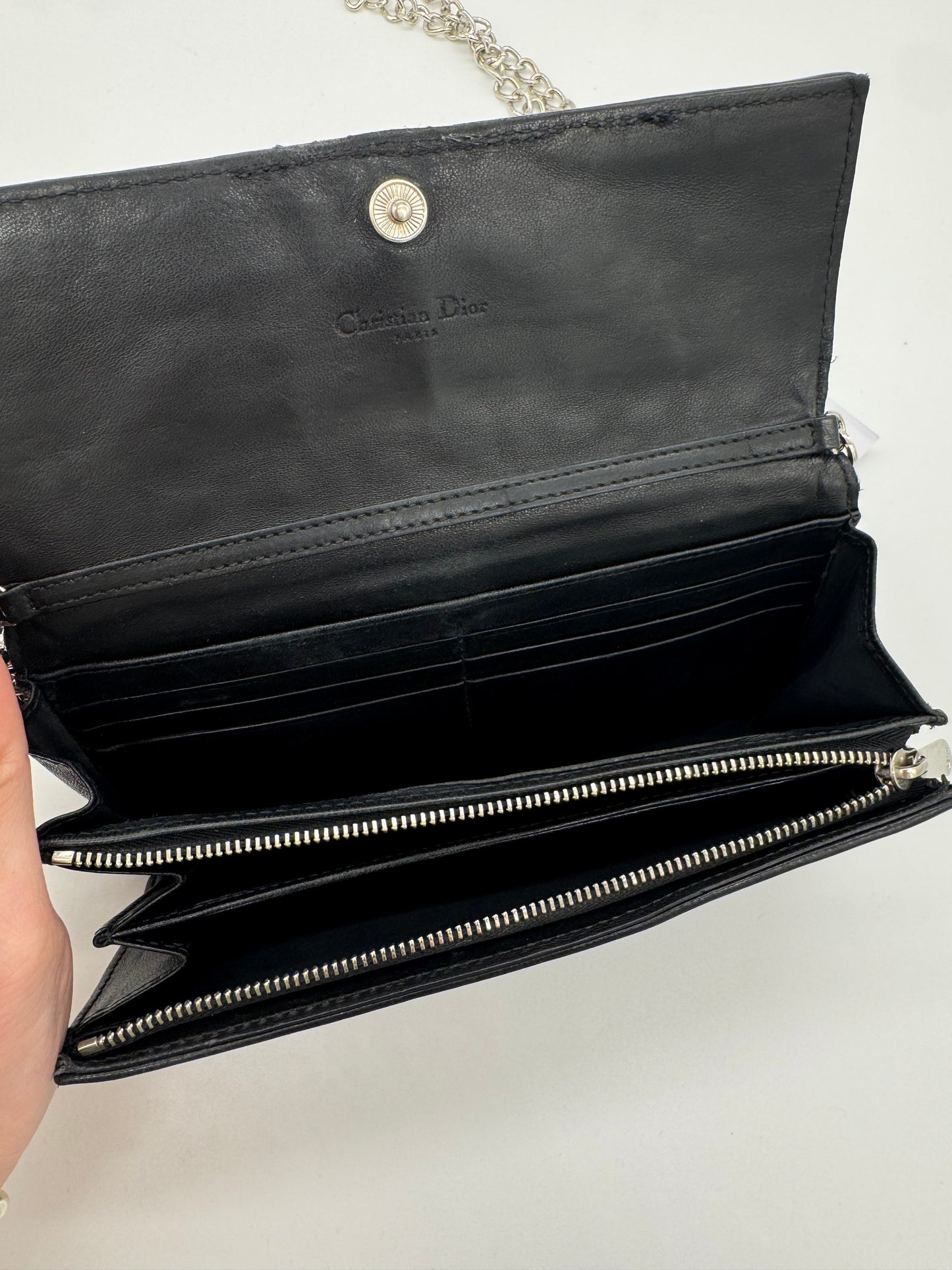 Dior Wallet on Chain schwarz