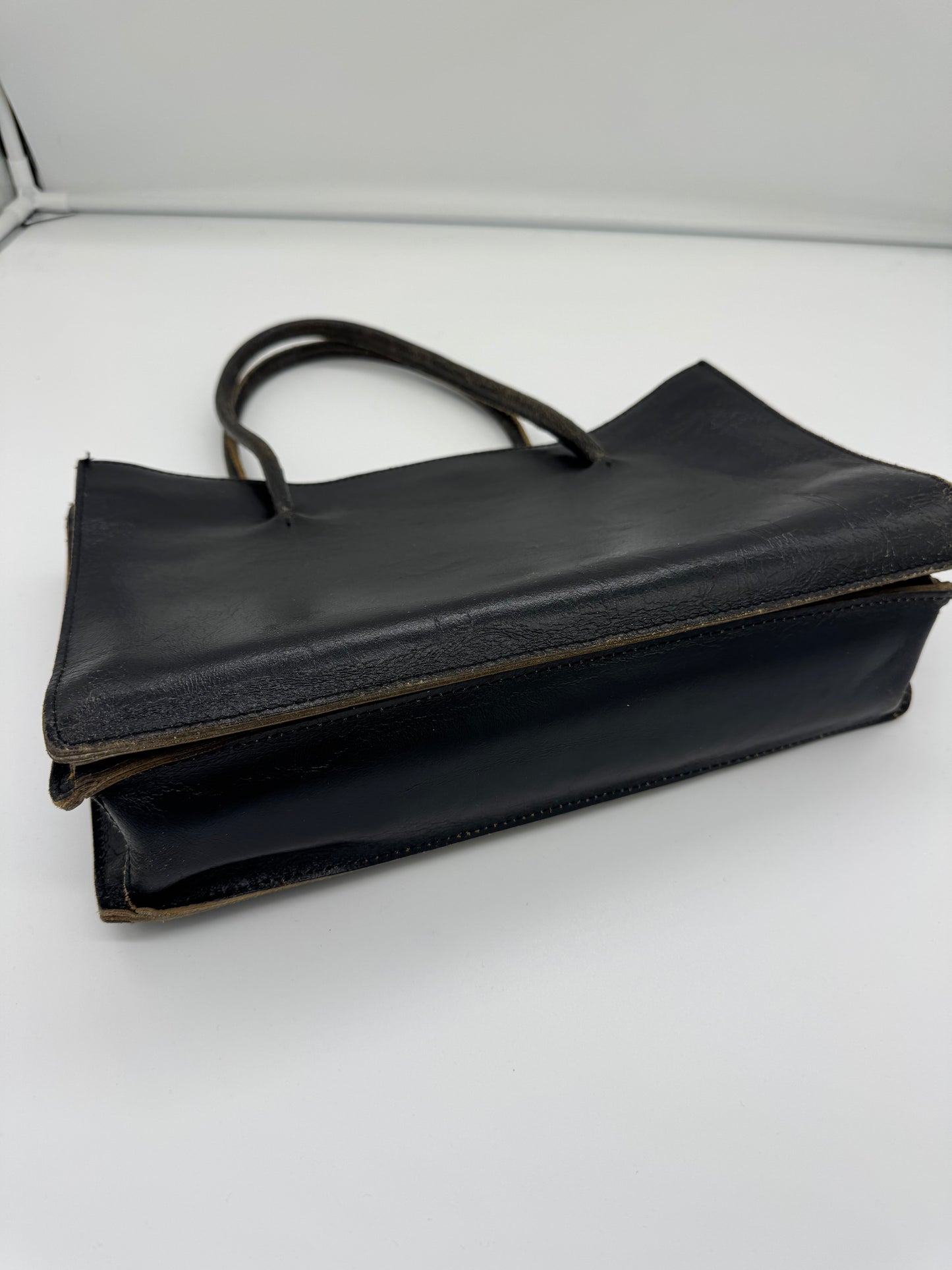 Miu Miu Leder Shopper schwarz