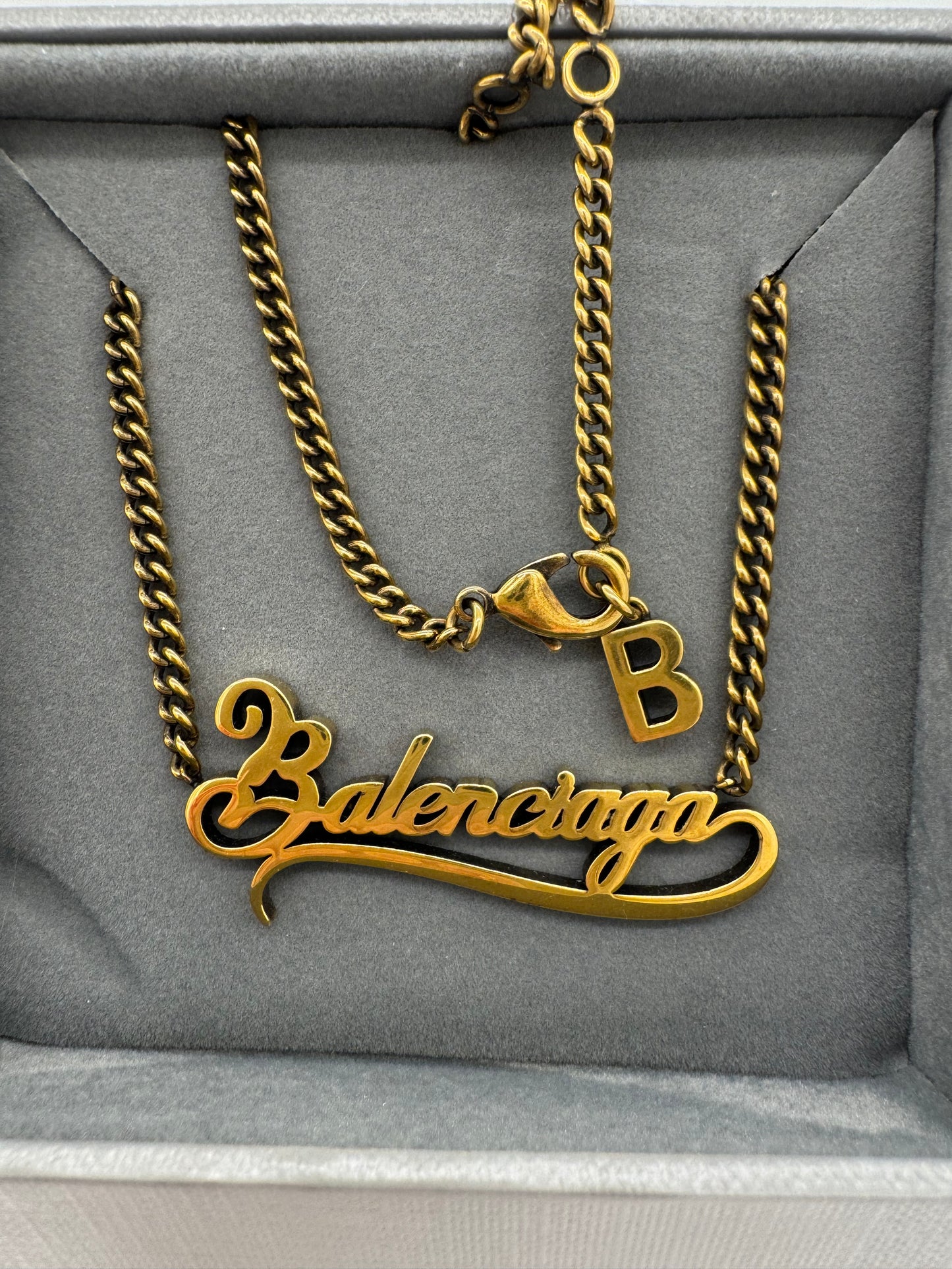 Balenciaga Logo Kette Goldfarben
