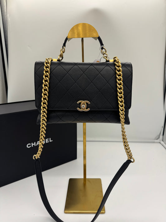 Chanel Small Chic Affinity Flap Bag Caviar Leder